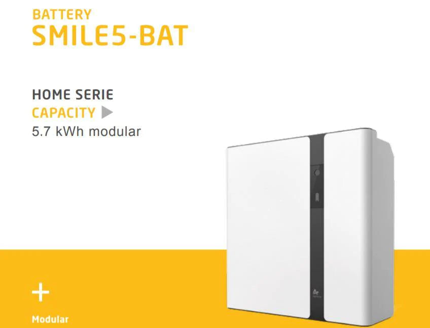 Alpha Smile 5 5.7kWh Parallel Connection Expansion Battery IP65 96% D.O.D charge from Economy 7 or Octopus Go