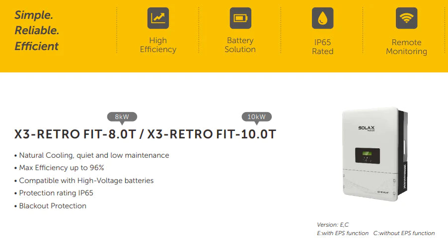 SolaX X3-FIT G4 10kW (3ph AC Coupled Inverter)