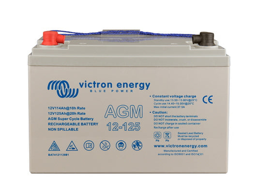 125AH - 12V VICTRON AGM SUPER CYCLE BATTERY (M8)