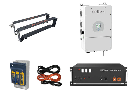 Complete Kit: Pylontech US5000 4.8kWh + Sunsynk 5kW Hybrid Inverter