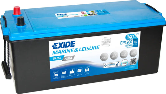 EXIDE EP1200 DUAL AGM LEISURE MARINE BATTERY