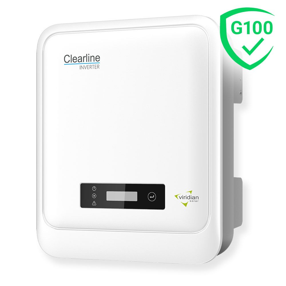 Viridian Clearline 6.0kW 1ph Inverter, 2 MPPT, With DC